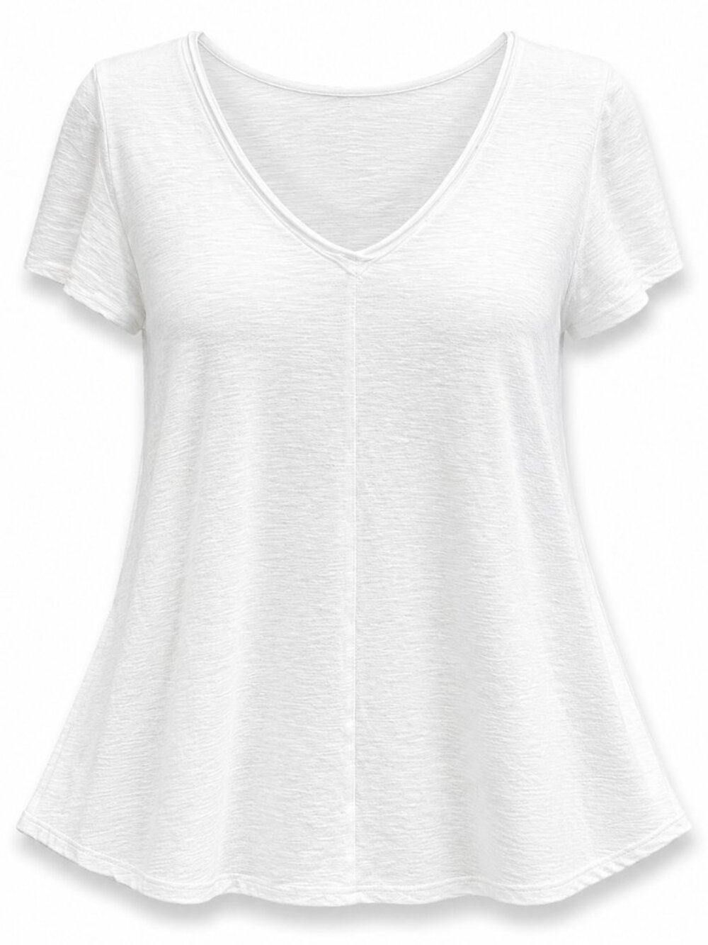 💋 🌟 Cut Loose White Linen Blend V-Neck Swing Top | Size Small | Pristine Cond.